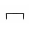 Pangea Home Breeze Modern Anodized Aluminum Frame Outdoor Bench in Black