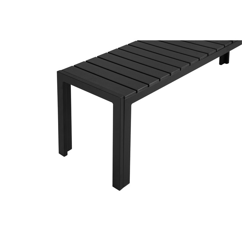 Modern black outdoor online bench