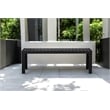 Pangea Home Breeze Modern Anodized Aluminum Frame Outdoor Bench in Black