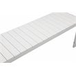 Pangea Home Breeze Modern Anodized Aluminum Frame Outdoor Bench in White