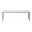 Pangea Home Breeze Modern Anodized Aluminum Frame Outdoor Bench in White