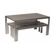 Pangea Home Breeze 3-piece Modern Aluminum Frame Patio Dining Set in Gray