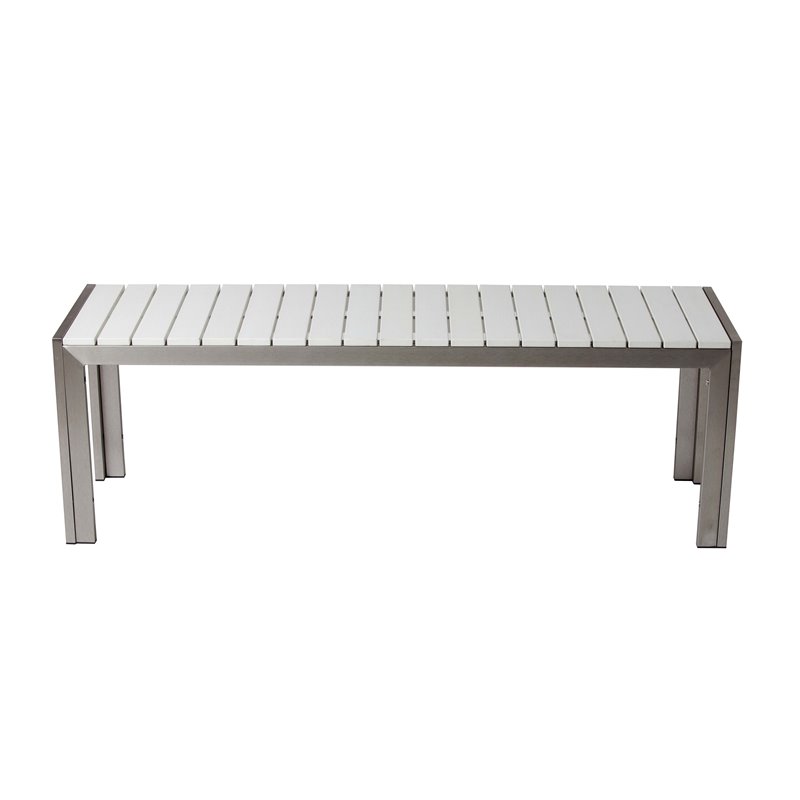 Pangea Home Breeze 3-piece Aluminum Frame Patio Dining Set in White