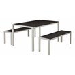 Pangea Home Breeze 3-piece Aluminum Frame Patio Dining Set in White/Black