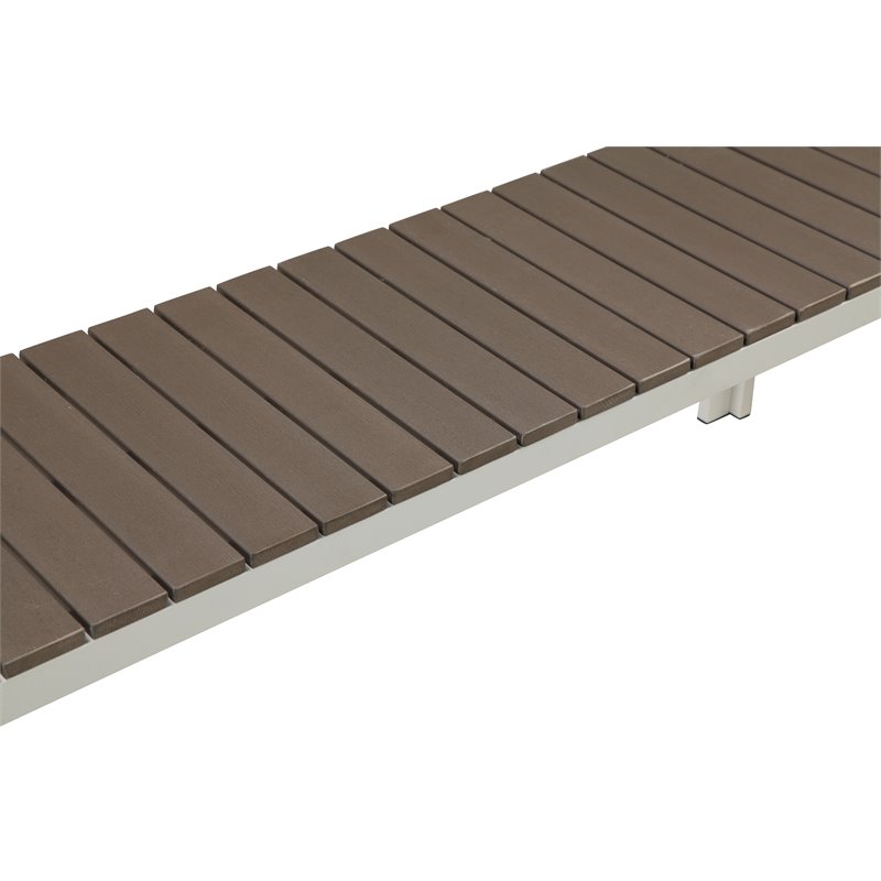 Pangea Home Breeze 3-piece Aluminum Frame Patio Dining Set in White/Gray