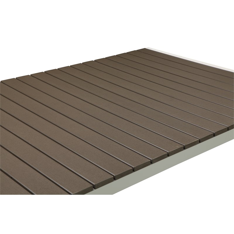 Pangea Home Breeze 3-piece Aluminum Frame Patio Dining Set in White/Gray