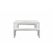 Pangea Home Breeze 3-piece Aluminum Patio Dining Set in White Frame/Polyresin