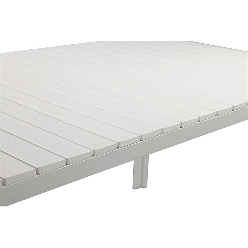 Pangea Home Breeze 3-piece Aluminum Patio Dining Set in White Frame/Polyresin