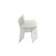 Pangea Home David Aluminum Frame Patio Dining Char in White (Set of 6)