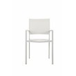 Pangea Home David Aluminum Frame Patio Dining Char in White (Set of 6)