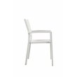 Pangea Home David Aluminum Frame Patio Dining Char in White (Set of 6)