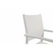 Pangea Home David Aluminum Frame Patio Dining Char in White (Set of 6)