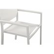 Pangea Home David Aluminum Frame Patio Dining Char in White (Set of 6)