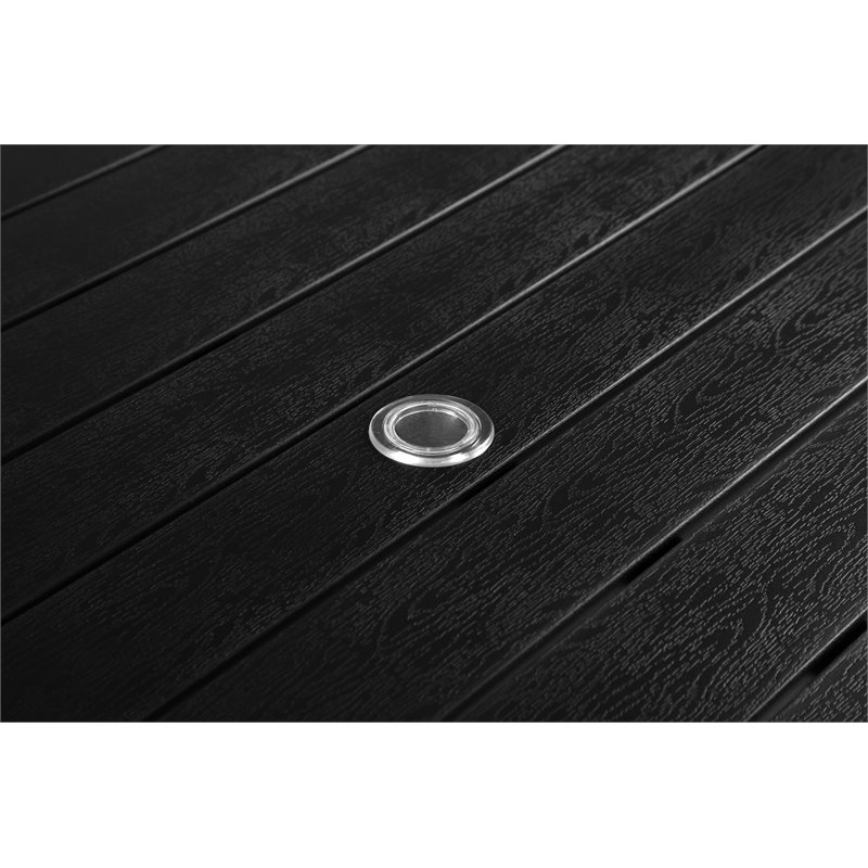 Pangea Home David 7-piece Modern Aluminum Frame Patio Dining Set in Black