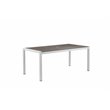 Pangea Home David 7-piece Aluminum Frame Patio Dining Set in White/Gray