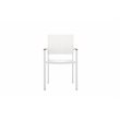 Pangea Home David Aluminum Frame Patio Dining Set in White/Natural Teak
