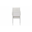 Pangea Home David Modern Aluminum Patio Dining Set in White Frame/Polyresin