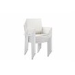 Pangea Home David Modern Aluminum Patio Dining Set in White Frame/Polyresin