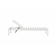 Pangea Home Breeze Modern Aluminum Patio Lounger in White Frame/Polyresin
