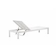 Pangea Home Breeze Modern Aluminum Patio Lounger in White Frame/Polyresin