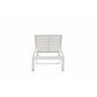 Pangea Home Breeze Modern Aluminum Patio Lounger in White Frame/Polyresin