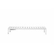 Pangea Home Breeze Modern Aluminum Patio Lounger in White Frame/Polyresin