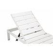 Pangea Home Breeze Modern Aluminum Patio Lounger in White Frame/Polyresin