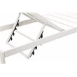 Pangea Home Breeze Modern Aluminum Patio Lounger in White Frame/Polyresin