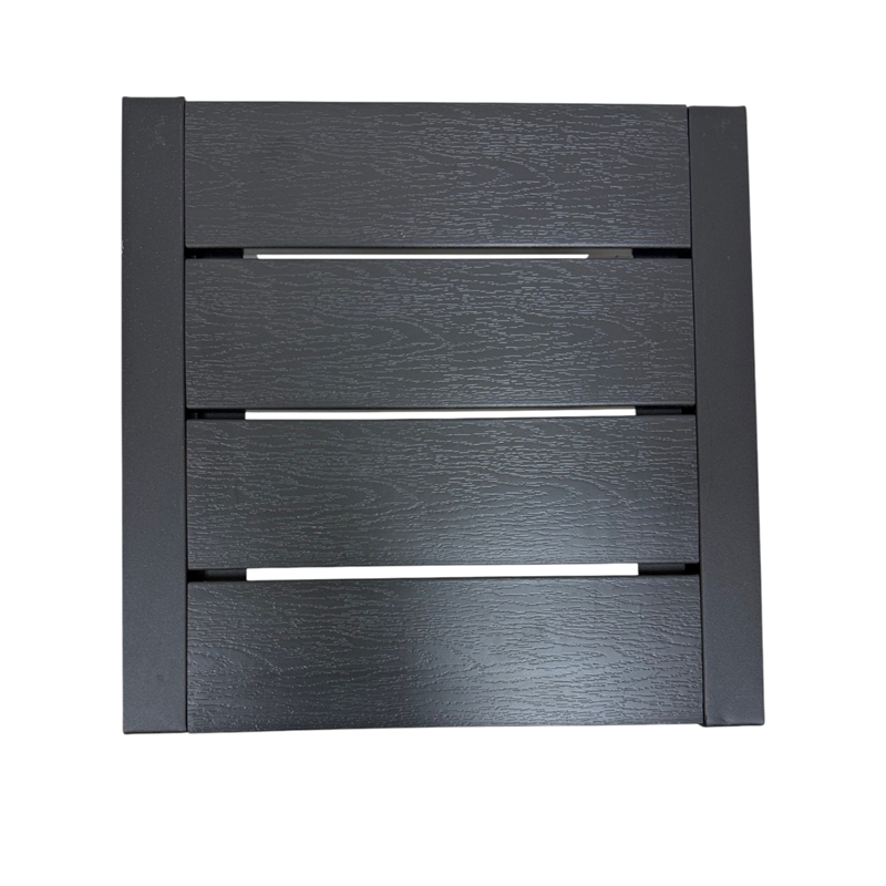 Pangea Home Breeze Modern Aluminum Frame Frame Patio Side Table in Black