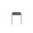Pangea Home Breeze Modern Aluminum Frame Patio Side Table in White/Gray