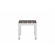 Pangea Home Breeze Modern Aluminum Frame Patio Side Table in White/Gray