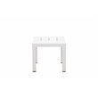 Pangea Home Breeze Modern Aluminum Patio Side Table in White Frame/Polyresin