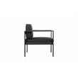 Pangea Home Karen 4-piece Modern Aluminum Frame Outdoor Sofa Set in Black