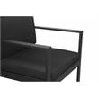 Pangea Home Karen 4-piece Modern Aluminum Frame Outdoor Sofa Set in Black