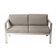 Pangea Home Karen 4-piece Aluminum Frame Outdoor Sofa Set in Gray Taupe