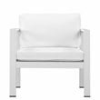 Pangea Home Karen 4-piece Modern Aluminum Frame Outdoor Sofa Set in White