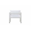 Pangea Home Karen Modern Aluminum Outdoor Chair in Powder Coated White