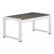 Pangea Home Karen Aluminum Frame Outdoor Coffee Table in White/Gray