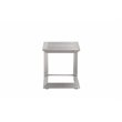 Pangea Home Leaf Modern Aluminum Patio Side Table in Anodized Silver
