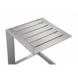 Pangea Home Leaf Modern Aluminum Patio Side Table in Anodized Silver