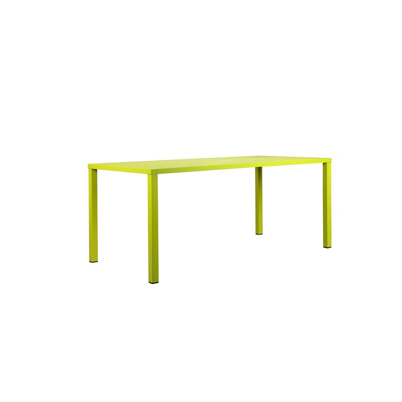 Pangea Home Miami 7-piece Modern Aluminum Frame Patio Dining Set in Green