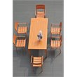 Pangea Home Miami 7-piece Aluminum Frame Patio Dining Set in Orange