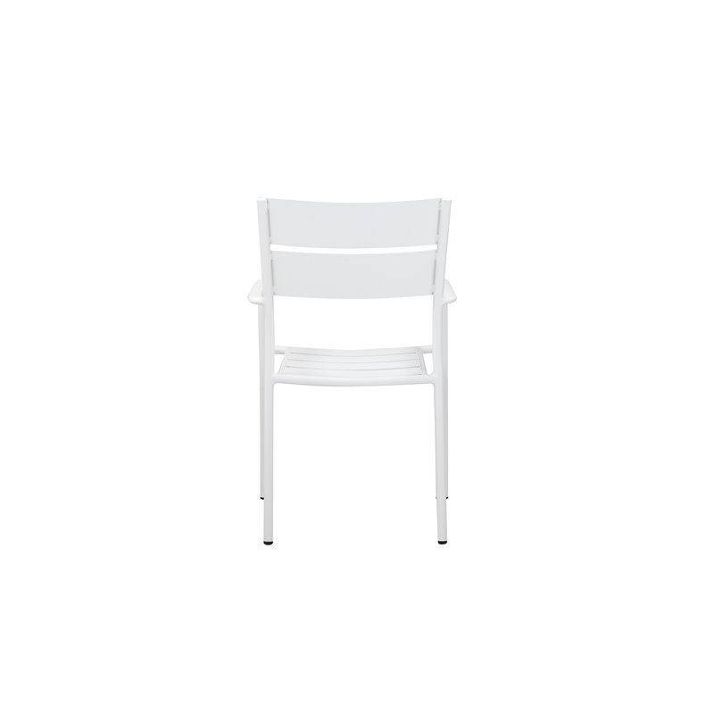 Pangea Home Miami 7-piece Modern Aluminum Frame Patio Dining Set in White