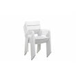 Pangea Home Miami 7-piece Modern Aluminum Frame Patio Dining Set in White