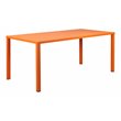 Pangea Home Miami Modern Aluminum Frame Patio Dining Table in Orange