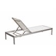 Pangea Home Sally Adjustable Height Aluminum Frame Patio Lounger in White