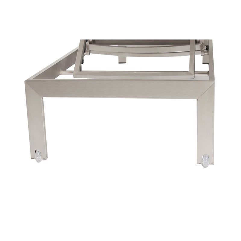Pangea Home Sally Adjustable Height Aluminum Frame Patio Lounger in White