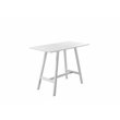 Pangea Home Sunset 7-piece Modern Aluminum Frame Patio Bar Set in White