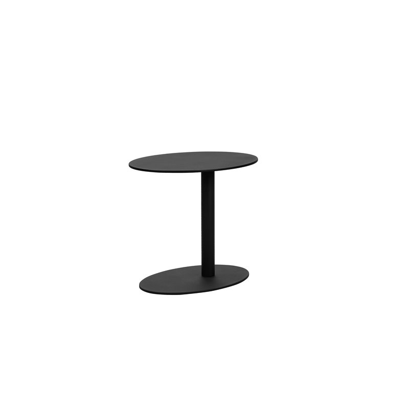 Pangea Home Sunset Modern Aluminum Frame Frame Patio Side Table in Black