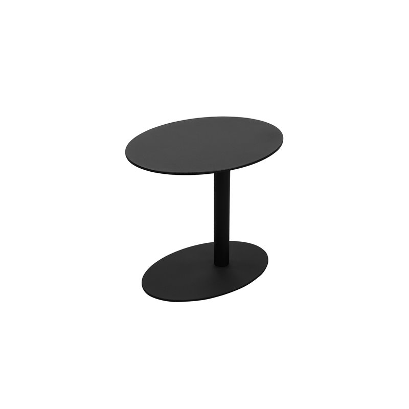 Pangea Home Sunset Modern Aluminum Frame Frame Patio Side Table in Black